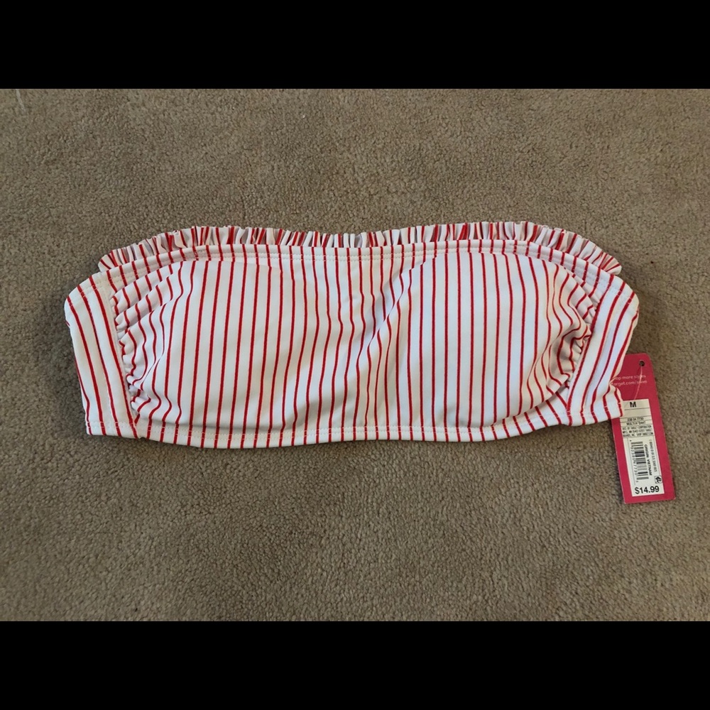 Target Xhilaration Striped Bandeau Bikini Top